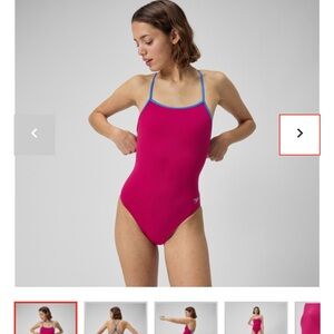 Speedo Magenta and Blue Swimsuit